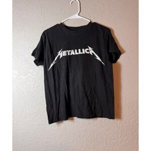 Metallica Band T Shirt Black Graphic Print Short Sleeve Mens Size M